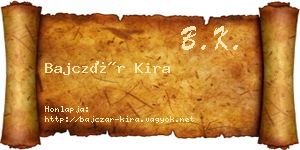 Bajczár Kira névjegykártya